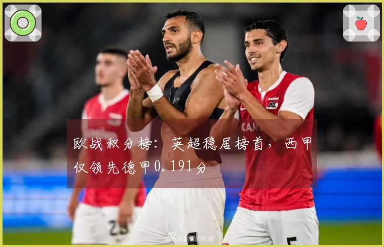 欧战积分榜：英超稳居榜首，西甲仅领先德甲0.191分